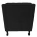 Poltronas Decorativa Pés Luis XV Gênises Encosto Estilo Capitonê Suede Preto - DS Estofados