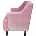 Poltronas Decorativa Pés Luis XV Gênises Encosto Estilo Capitonê Suede Rosa - DS Estofados