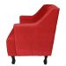 Poltronas Decorativa Pés Luis XV Gênises Encosto Estilo Capitonê Suede Vermelho - DS Estofados