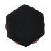 Puff Aramado Bronze Assento Hexagonal Napa Preto - DS Estofados