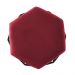 Puff Aramado Preto Assento Hexagonal Suede Vermelho - DS Estofados