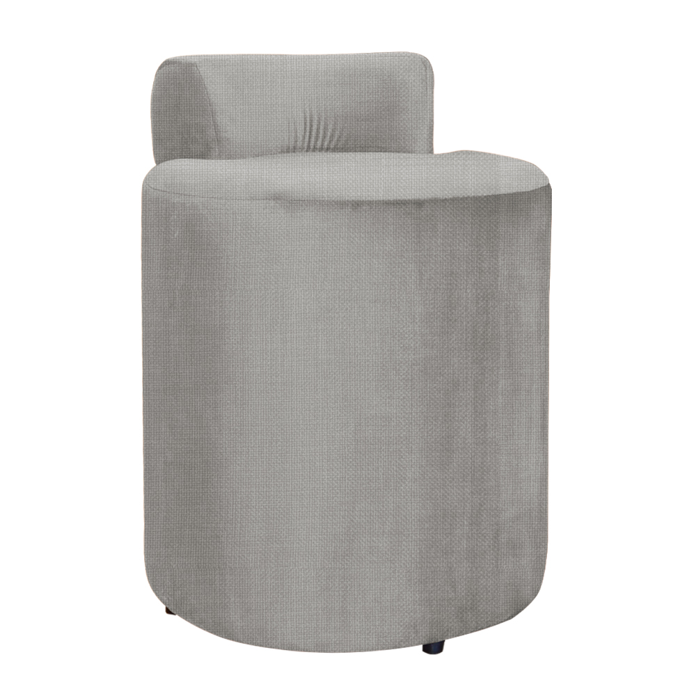 Puff Athenas Decorativa Linho Bege