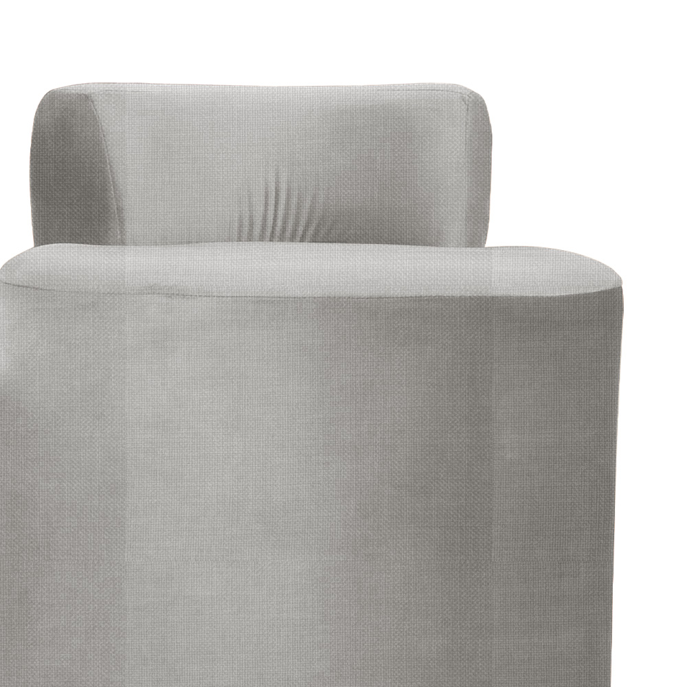 Puff Athenas Decorativa Linho Bege
