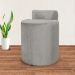 Puff Athenas Decorativa Linho Bege