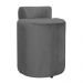 Puff Athenas Decorativa Linho Cinza