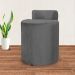 Puff Athenas Decorativa Linho Cinza