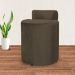 Puff Athenas Decorativa Linho Marrom - DS Estofados