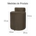 Puff Athenas Decorativa Linho Marrom - DS Estofados