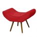Puff Banqueta Emília Em Suede Liso Vermelho - DS Móveis