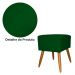 Puff Banqueta Isabela em Tressê Pés Palito Suede Verde