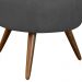 Puff Banqueta Redondo Classic Suede Cinza - DS Estofados