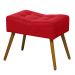Puff Banqueta Retangular Suede Liso Azul Vermelho - DS Móveis