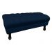 Puff Calçadeira Retrô 1,20 Metro Luis Xv Capitonê Suede Azul Marinho - DS Estofados