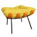 Puff Decorativo Costela Suede Amarelo