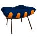 Puff Decorativo Costela Suede Azul Marinho - DS Estofados