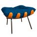 Puff Decorativo Costela Suede Azul Royal