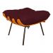 Puff Decorativo Costela Suede Bordô - DS Estofados