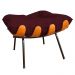 Puff Decorativo Costela Suede Bordô - DS Estofados