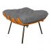 Puff Decorativo Costela Suede Cinza