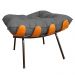 Puff Decorativo Costela Suede Cinza