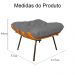 Puff Decorativo Costela Suede Cinza