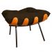 Puff Decorativo Costela Suede Marrom - DS Estofados