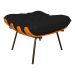 Puff Decorativo Costela Suede Preto - DS Estofados