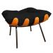 Puff Decorativo Costela Suede Preto - DS Estofados