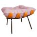 Puff Decorativo Costela Suede Rosa Bebê