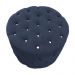 Puff Redondo Clássico Capitonê Suede Azul Marinho - DS Estofados
