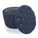 Puff Redondo Clássico Capitonê Suede Azul Marinho - DS Estofados