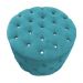 Puff Redondo Clássico Capitonê Suede Azul Turquesa - DS Estofados