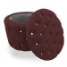 Puff Redondo Clássico Capitonê Suede Bordô - DS Estofados