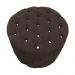 Puff Redondo Clássico Capitonê Suede Marrom - DS Estofados