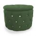 Puff Redondo Clássico Capitonê Suede Verde - DS Estofados