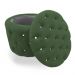 Puff Redondo Clássico Capitonê Suede Verde - DS Estofados
