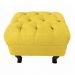 Puff Retrô Fixo Luis Xv Capitonê Suede Amarelo - DS Estofados