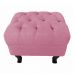 Puff Retrô Fixo Luis Xv Capitonê Suede Rosa