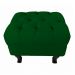 Puff Retrô Fixo Luis Xv Capitonê Suede Verde