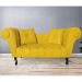 Recamier Divã Namoradeira Dubai Capitonê Suede Amarelo