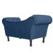 Recamier Divã Namoradeira Dubai Capitonê Suede Azul Marinho