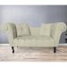 Recamier Divã Namoradeira Dubai Capitonê Suede Bege