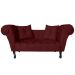Recamier Divã Namoradeira Dubai Capitonê Suede Bordô