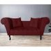 Recamier Divã Namoradeira Dubai Capitonê Suede Bordô
