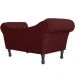 Recamier Divã Namoradeira Dubai Capitonê Suede Bordô