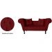 Recamier Divã Namoradeira Dubai Capitonê Suede Bordô