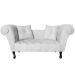 Recamier Divã Namoradeira Dubai Capitonê Suede Branco