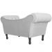 Recamier Divã Namoradeira Dubai Capitonê Suede Branco