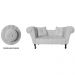 Recamier Divã Namoradeira Dubai Capitonê Suede Branco