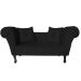 Recamier Divã Namoradeira Dubai Capitonê Suede Preto